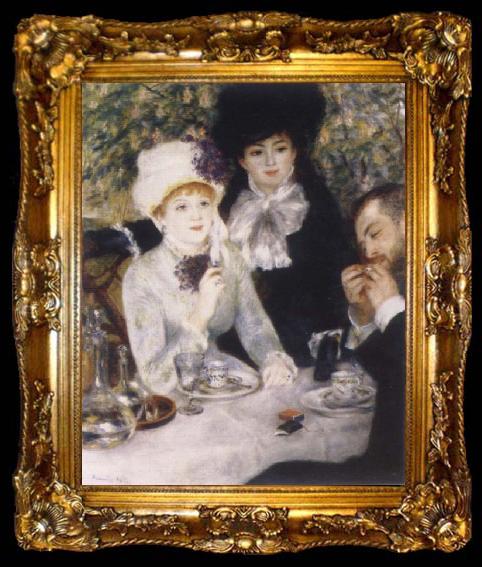 framed  Pierre-Auguste Renoir At the end of the Fruhstucks, ta009-2
